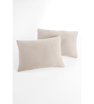 Örme %100 Pamuk Flaplı 2 Adet Yastık Kılıfı 50×70 Cm (Sütlü Kahve)