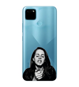 Realme C21Y/C25Y Uyumlu Lana Del Rey Desenli Şeffaf Telefon Kılıfı