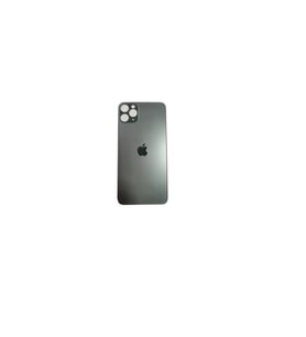 Uyumlu İphone 11 Pro Max Arka Kapak Lazer Kesim ( Pil Kapağı )  Cam -- Yeşil