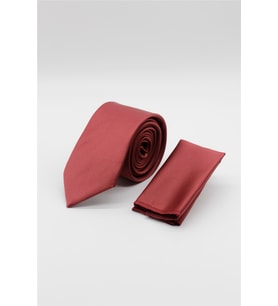 Bordo Düz Saten Kravat 6 cm 1090260200