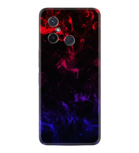 Xiaomi Redmi 12C Kılıf Silikon Desen Özel Seri Blue Red Fire 1637