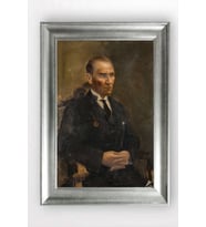 Gümüş Çerçeveli Atatürk Tablo a741