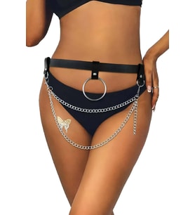 Mulvxbrf Brf02 Zincirli Şık Deri Bel Harness - Brf923 (Mulvix)