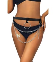 Mulvxbrf Brf02 Zincirli Şık Deri Bel Harness - Brf923 (Mulvix)