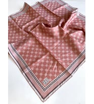 Levidor Tivil İpek Eşarp 4159-6 Pembe Karışık Desen