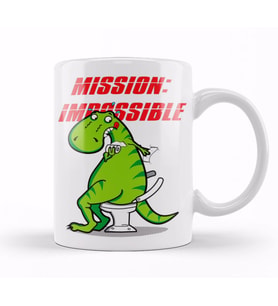 Dinosaur Dinazor Mission Impossible Kupa Bardak Porselen