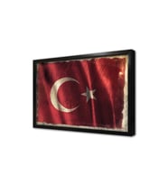 Türk Bayrağı Çerçeveli Mdf Tablo