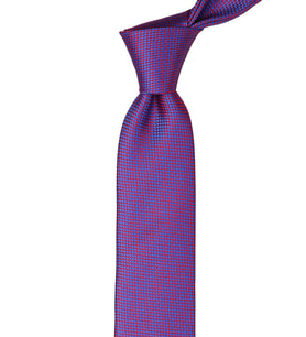 Kırmızı - Mavi Nokta Desen Slim Kravat SK7336