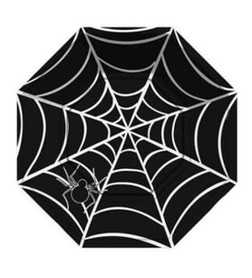 Tabak halloween cadılar bayramı örümcek sekizgen siyah pk:8-