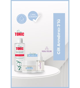 SOI Cosmetics Cilt Arındırıcı 3'lü -Glikolik Asit Tonik 200 ML&Hydra Face Cream 50 ML&Facial Peeling Serumu 30 ML