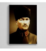 Atatürk Şayap Kalpak Kanvas Tablo