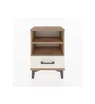 Arges Komodin 2 Raflı Tek Çekmeceli 44x30x64 Çam-Aytaşı
