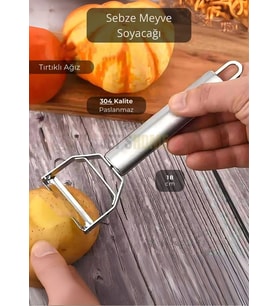 Sebze Soyacağı Çelik Tırtıklı Soyacak Meyve Soyacağı Paslanmaz Soyacak 18 cm