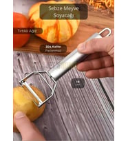 Sebze Soyacağı Çelik Tırtıklı Soyacak Meyve Soyacağı Paslanmaz Soyacak 18 cm