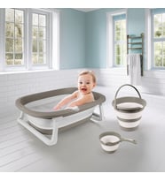 7273 Katlanabi̇li̇r Üçlü Bebek Banyo Seti̇ Stone Gri̇