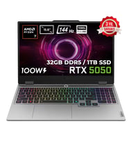 Lenovo LOQ 15AHP10 AMD Ryzen 7-250 32GB DDR5 1TB SSD RTX5050 8GB 100W 15.6 inç Full HD 144Hz IPS FreeDos Gaming Laptop (83JG006CTRv3)