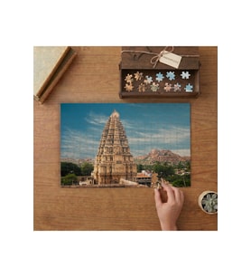 Virupaksha Tapınağı Tasarımı 240 parça Ahşap Puzzle Ahşap Kutuda MP09134