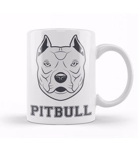 Pug Köpek Pit Bull Face Pitbull Aşıklar Kupa Bardak Porselen