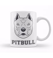 Pug Köpek Pit Bull Face Pitbull Aşıklar Kupa Bardak Porselen