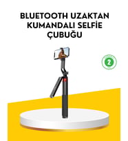 Tripodlu Selfie Çubuğu Uzaktan Kumandalı Canlı Yayın Uyumlu