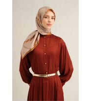 Sura İpek Eşarp 9346D-38 - Vizon