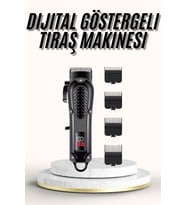 Saç Kesme Aleti Dijital Saç Sakal Tıraş Makinesi Dijital Göstergeli