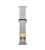 Cosmostech Akıllı Saat Watch için Uyumlu 42MM 44MM 45MM 49MM 1/2/3/4/5/6/se/7/8/ultra Silikon Kordon ve Kayışı Dalgalı Şerit Tasarım Açık Gri