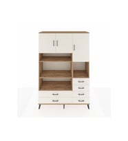 Hyperion Gardrop 9 Raflı 6 Çekmeceli 3 Kapaklı 132x44x195 Çam-Aytaşı