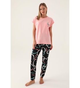 Roly Poly 3399 Cute Kadın Kısa Kol Pijama Takımı