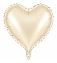 Kalp Folyo Balon Krem (18 inc)