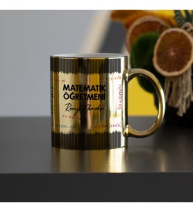 Matematik Öğretmeni Gold Kupa Bardak 001
