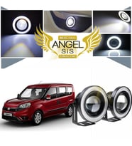Fiat Doblo D4 Uyumlu, Universal Mercekli Led Angel Sis Farı, 76mm Beyaz Renk