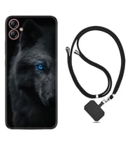 Samsung Galaxy A04E Kılıf Resimli Boyun Askılı İpli Desenli Silikon Series Dark Wolfs 1834
