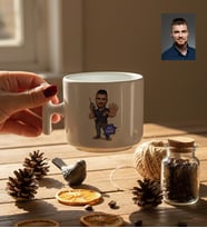 Kişiye Özel Karikatürlü Özel Güvenlik T Kupa Doğum Günü Hediyesi