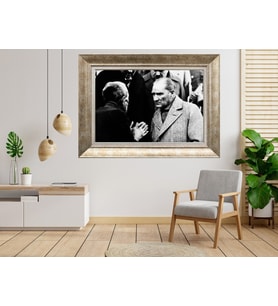 Gümüş Çerçeveli Atatürk Tablo as142