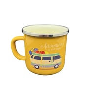 Orcamp Retro Emaye Kupa Bardak Adventure Hardal (OUT-1900)
