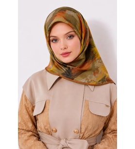 Lesscarves Pamuk İpek Eşarp Batik Desenli LS2204