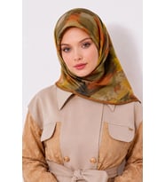 Lesscarves Pamuk İpek Eşarp Batik Desenli LS2204