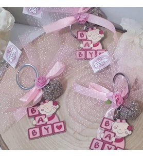 Hayaller Dükkanı 30 Adet Emzikli Baby Anahtarlık Kız Bebek Şekeri