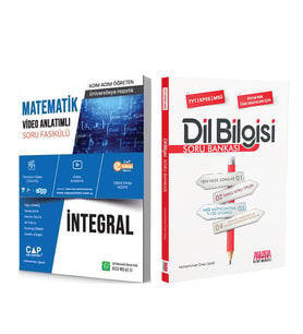 Çap Yayınları Matematik İntegral ve AKM Dil Bilgisi Soru Bankası Seti 2 Kitap