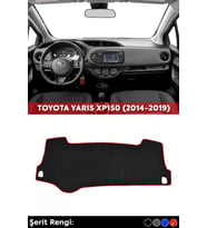 Toyota Yarıs Xp150 (2014-2019) 3d Torpido Koruma Kılıfı - Ön Göğüs Kaplama - Kırmızı Şerit
