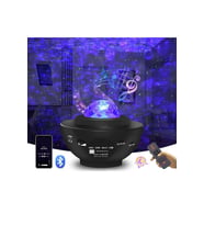 HyMark Led Yıldız Bluetooth Hoparlör Usb Projektör Okyanus Dalgası 21 Modlu Gece Lambası