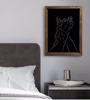 BK Gift Yatak Odası Konseptli Doğal Masif Ahşap Çerçeveli Tablo 45x65cm-25