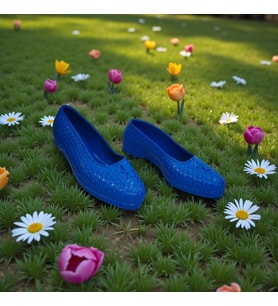 Fiyra Makosen Lacivert Plastik Naylon Bayan Ayakkabı