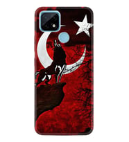 Realme C11 C21 C21Y C25Y C11 2021 Kılıf Desemli Silikon Wolf and Moon 2 1381