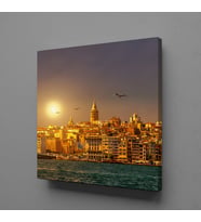 AKŞAM ÜSTÜ GALATA KULESİ KANVAS TABLO 170x170cm