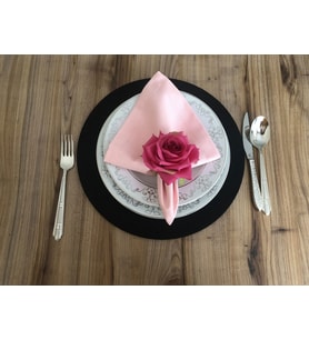 AÇIK PEMBE KUMAŞ PEÇETE (6 ADET) (40X40 CM) (Krem)