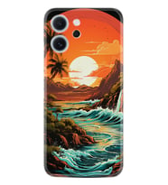 Oppo Reno 14F Kılıf Boutique Baskılı Resimli Retro Mountain Pcode -079