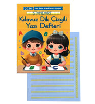 Yeni Müfradat Güzel Yazı Defteri Orta Boy 16.5x24  24 Yaprak 1 Adet Standart Kılavuz Dik Çizgili Yazı Defteri Satır Aralıklarına Uygun (Çok Renkli)