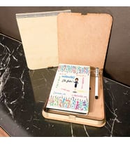 Matematikçi Ahşap Kutulu Defter Kalem Set